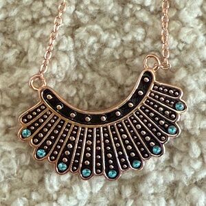 Rose gold Supreme Court Justice necklace - new
